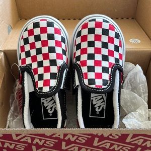 Vans checkerboard slip ons